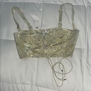 Anthro Sabina Musáyev Silk Style Tie Crop Top. 🌻